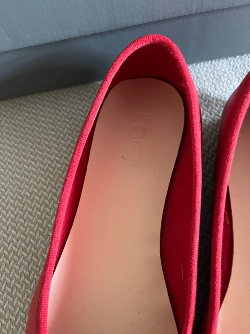 Loft Women's Rapture Red Leather Ballet Flats Size 8M - Picture 4 of 9